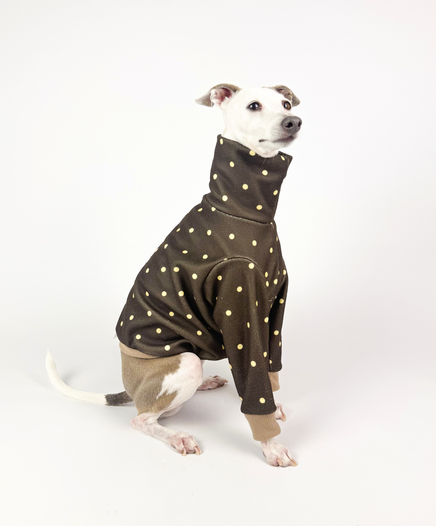 Cocoa Dot – Cropped Half Suit